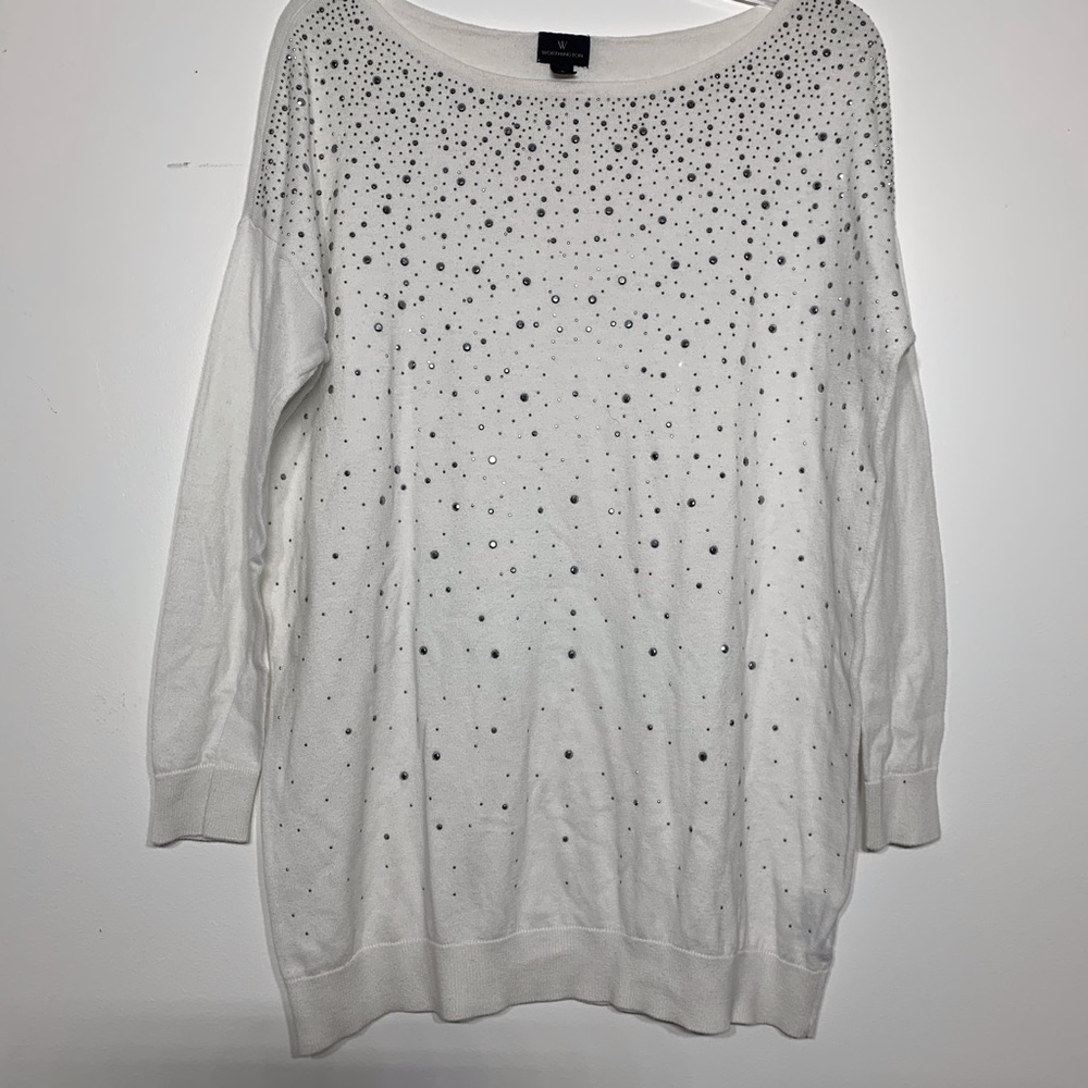 EUC Worthington Rhinestone Embellished Sweater